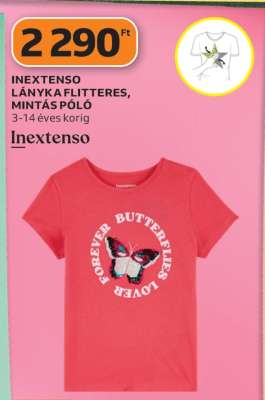 INEXTENSO LÁNYKA FLITTERES, MINTÁS PÓLÓ