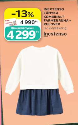 INEXTENSO LÁNYKA KOMBINÁLT FARMERRUHA + PULÓVER