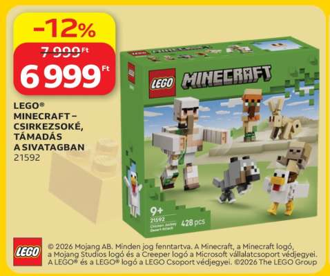 LEGO® MINECRAFT – CSIRKEZSOKÉ, TÁMADÁS A SIVATAGBAN