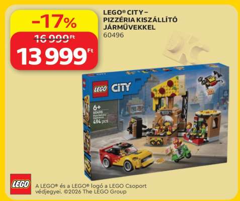 LEGO® CITY – Pizzéria Kiszállító Járművekkel
