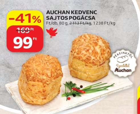 Auchan Kedvenc Sajtos Pogácsa