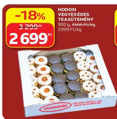 Hodosi Vegyes Édes Teasütemény