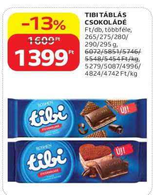 TIBI Táblás csokoládé