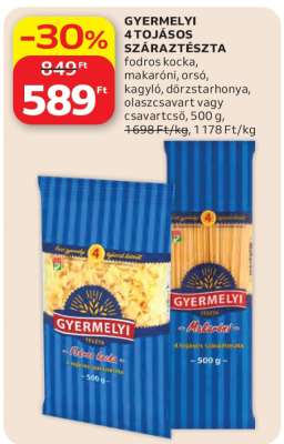 Gyermelyi 4 tojásos száraztészta