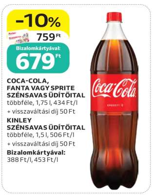Coca-Cola, Fanta vagy Sprite szénsavas üdítőital