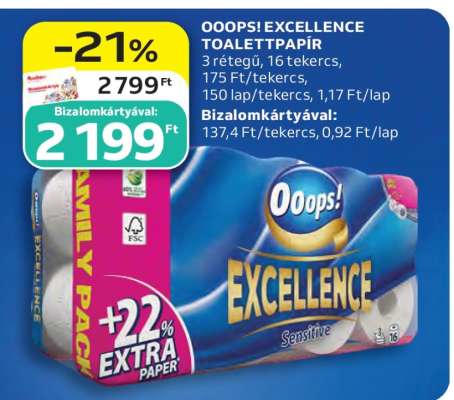Ooops! Excellence Toalettpapír