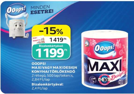 Ooops! Maxi vagy Maxi Design Konyhai Törlőkendő