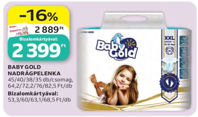 BABY GOLD NADRÁGPELENKA
