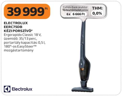 ELECTROLUX EERC75DB KÉZI PORSZÍVÓ