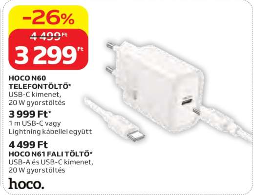 HOCO N60 TELEFONTÖLTŐ