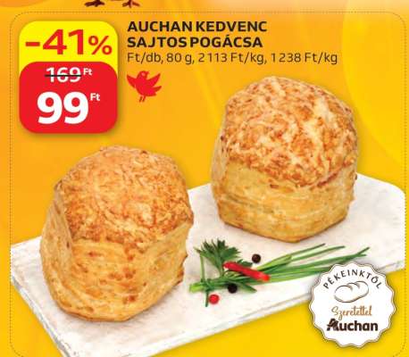 Auchan Kedvenc Sajtos Pogácsa