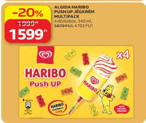 Algida Haribo Push UP jégkrém multipack