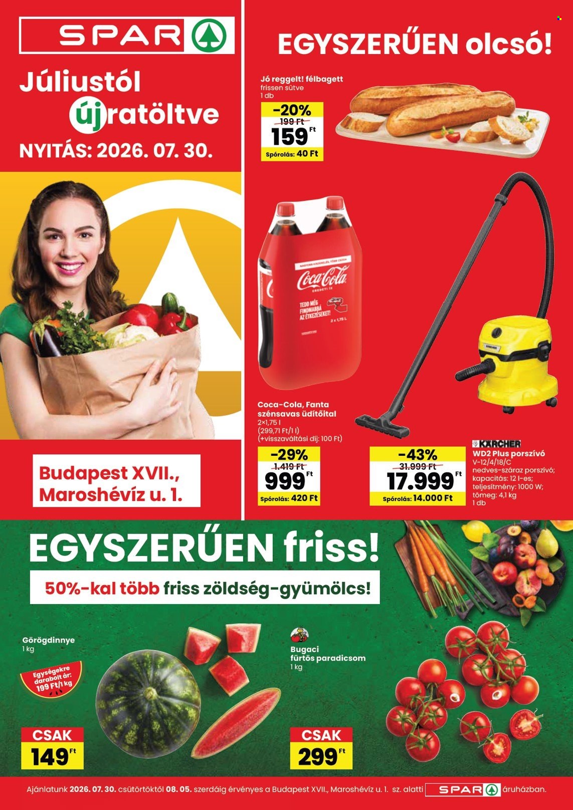 SPAR Szupermarket akciós újságok - 2026.07.30 - 2026.08.05. Oldal 1