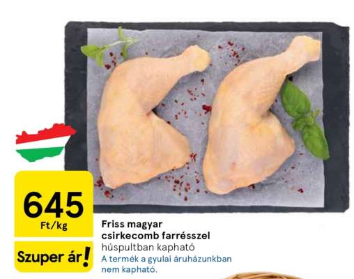 Friss magyar csirkecomb farrésszel