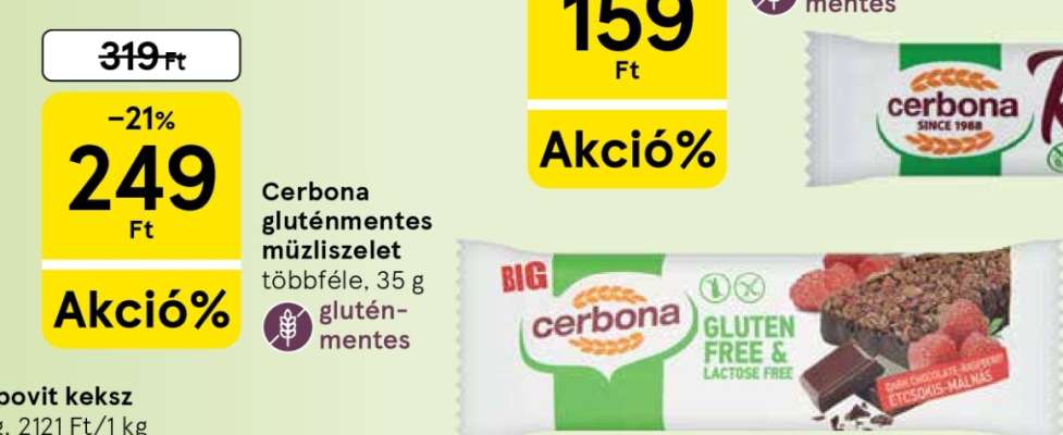 CERBONA Gluténmentes müzliszelet*