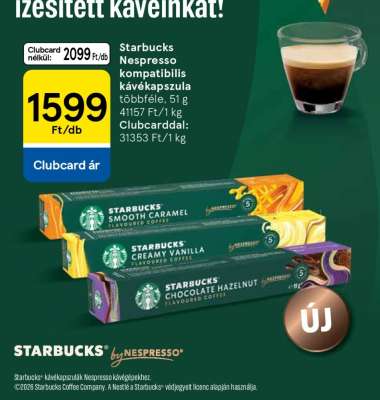 Starbucks Nespresso kompatibilis kávékapszula