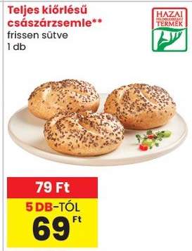 Teljes kiőrlésű császárzsemle