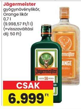 Jägermeister gyógynövénylikőr, Orange likőr