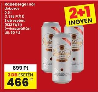 Radeberger sör dobozos