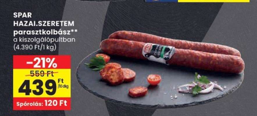 SPAR HAZAI.SZERETEM parasztkolbász