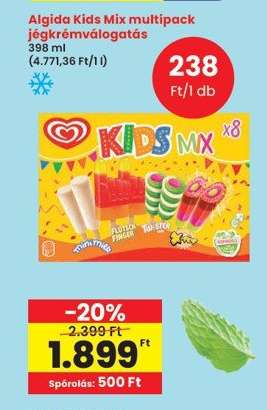 Algida Kids Mix multipack jégkrémválogatás