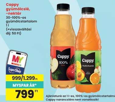 Cappy gyümölcslé, -nektár