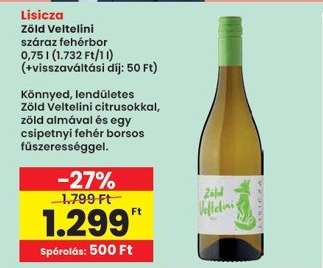 LISICZA Zöld Veltelini