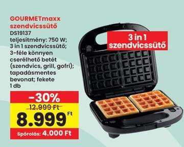 GOURMETmaxx szendvicssütő