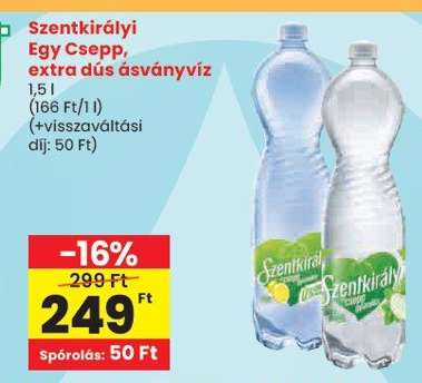 Szentkirályi Egy Csepp, extra dús ásványvíz
