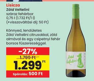 LISICZA Zöld Veltelini
