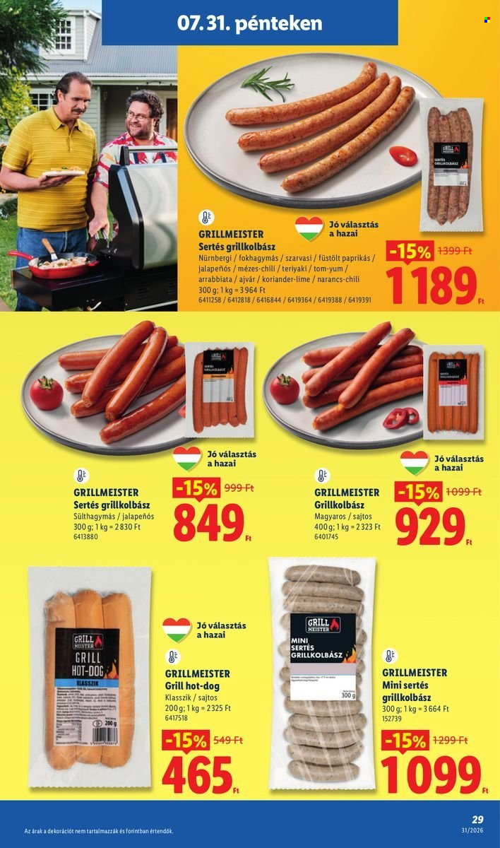Lidl akciós újságok - 2026.07.30 - 2026.08.05. Oldal 29