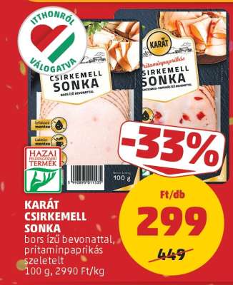 KARÁT CSIRKEMELL SONKA