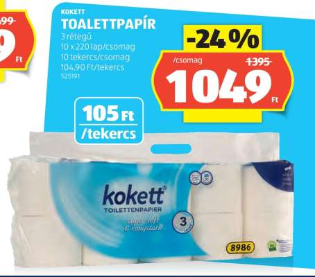 Kokett Toalettpapír