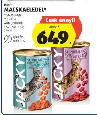 JACKY Macskaeledel