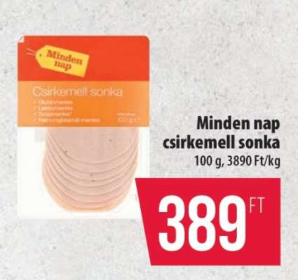 Minden nap csirkemell sonka