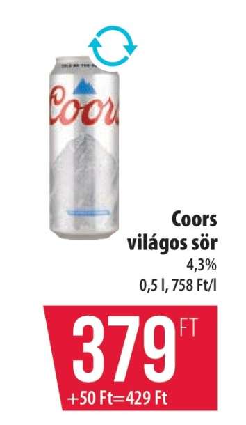 Coors Világos sör