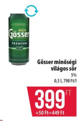 Gösser minőségi világos sör