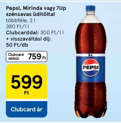 Pepsi, Mirinda vagy 7up szénsavas üdítőital