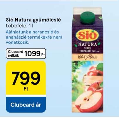 Sió Natura gyümölcslé