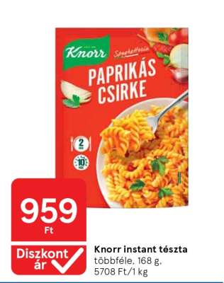 Knorr instant tészta