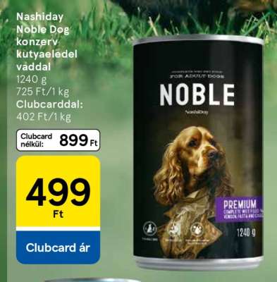 Nashiday Noble Dog konzerv kutyaeledel vaddal