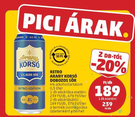 RETRO ARANY KORSÓ DOBOZOS SÖR