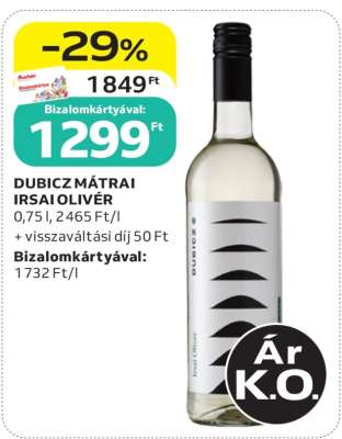 DUBICZ MÁTRAI IRSAI OLIVÉR