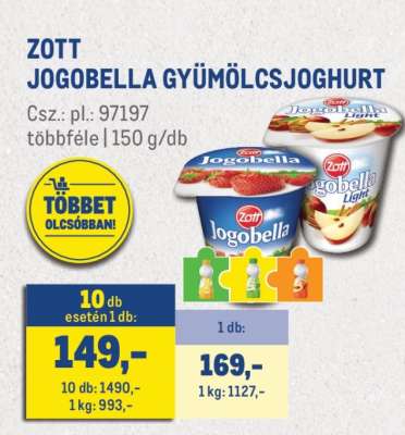 ZOTT Jogobella gyümölcsjoghurt