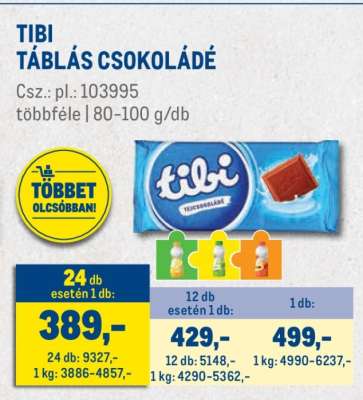 TIBI Táblás csokoládé