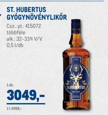 St. Hubertus gyógynövénylikőr