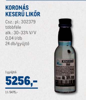KORONÁS KESERŰ LIKŐR