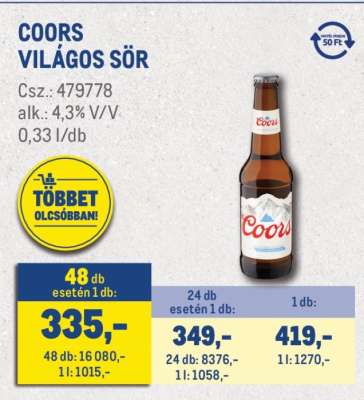 Coors Világos sör