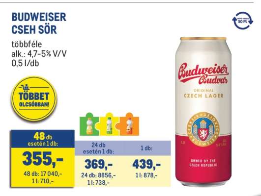 BUDWEISER CSEH SÖR