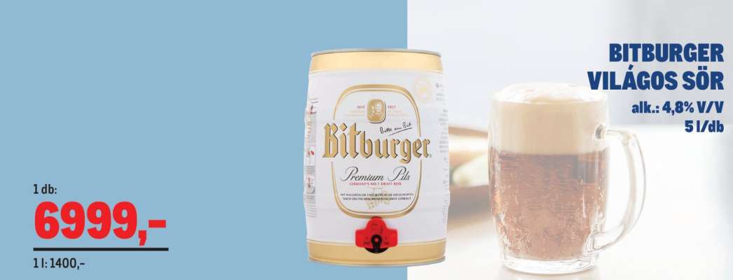 BITBURGER Világos sör*